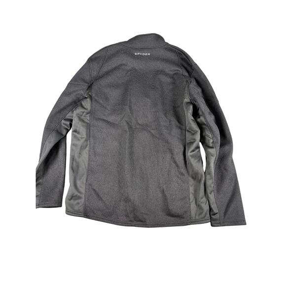 Spyder Men's Black Full Zip Fleece Jacket XL Athletic Performance Fit * - Picture 2 of 9